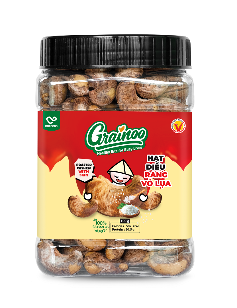 Hạt điều rang vỏ lụa 400g